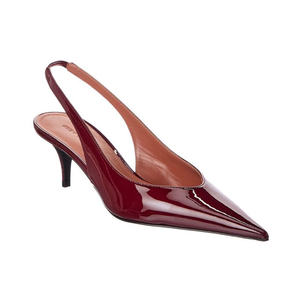 Amina Muaddi Anok Patent Slingback Pump, Red